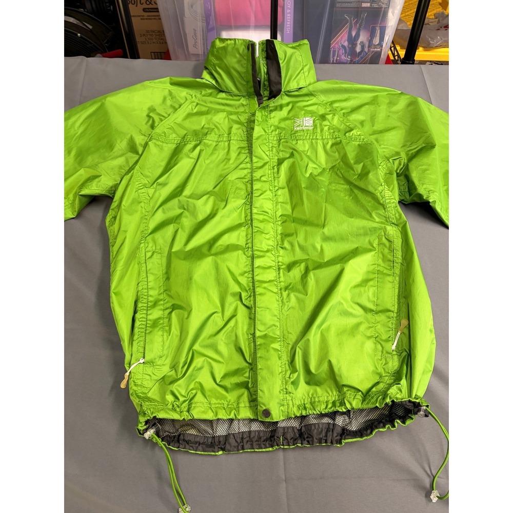 Karrimor Weathertite Outdoor Jacket Mens Lime Green Waterproof Shell 442058, L